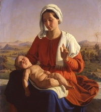 Giovanni Pagliarini (Ferrara 1809 – 1878), Madonna col Bambino, 1854; olio su tela, cm 124 x 90; Ferrara, Museo dell’Ottocento